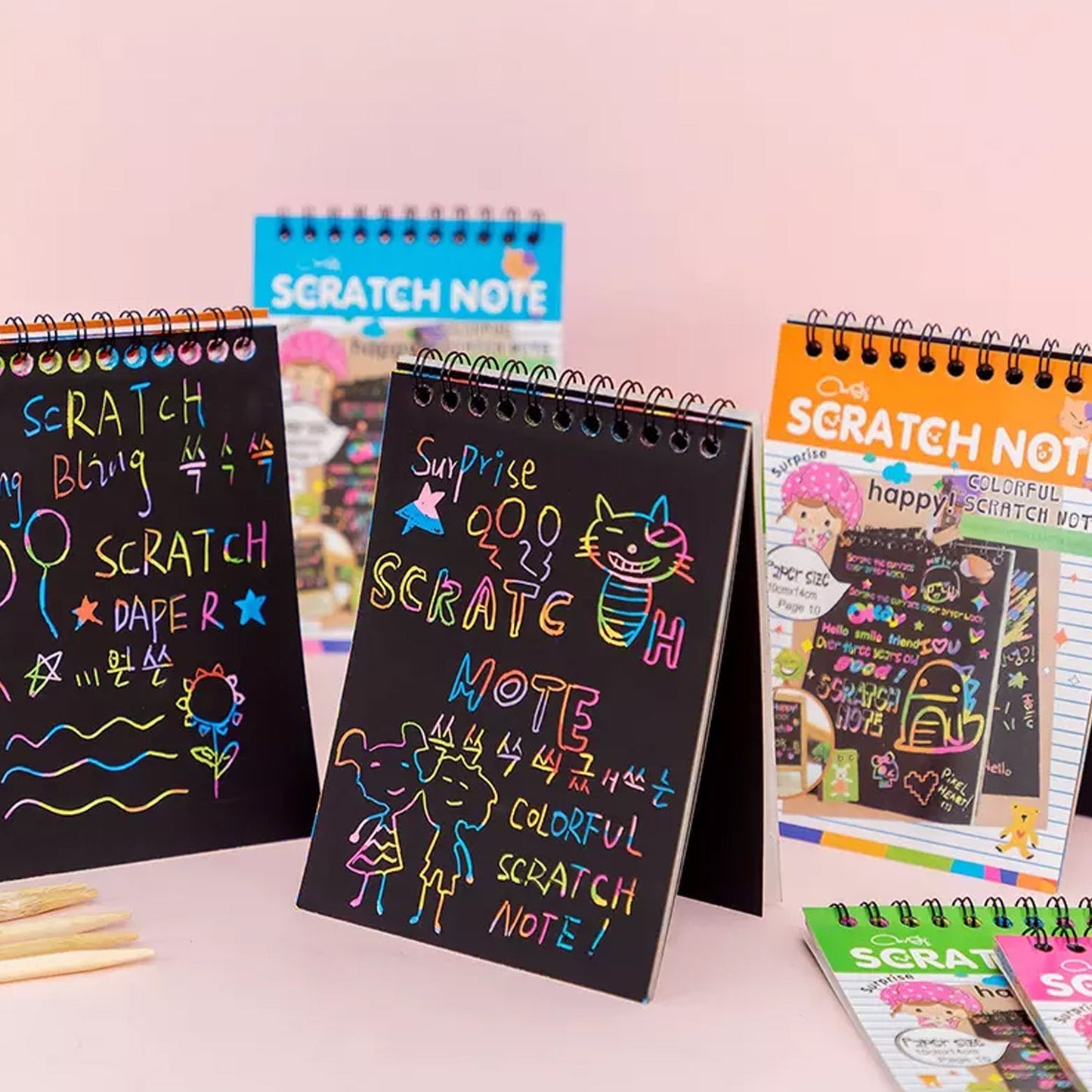 4609 Crafts Rainbow Art Scratch Paper Book Sheets 10 Page ( Pack of 1 )