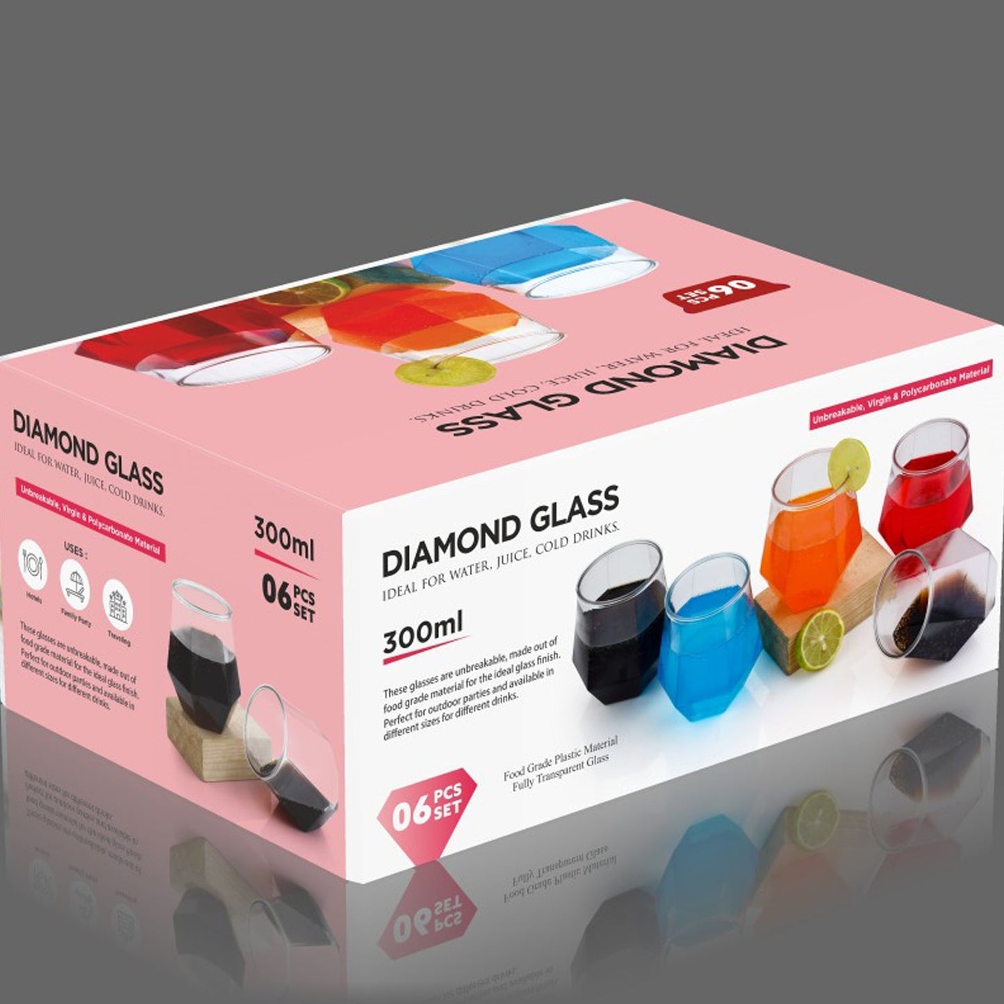 5328 Premium Transparent Pilsner Glasses | Beer Juice Mocktail Lassi Glasses for Better Head Retention, Aroma and Flavor | Crystal Plastic Glass