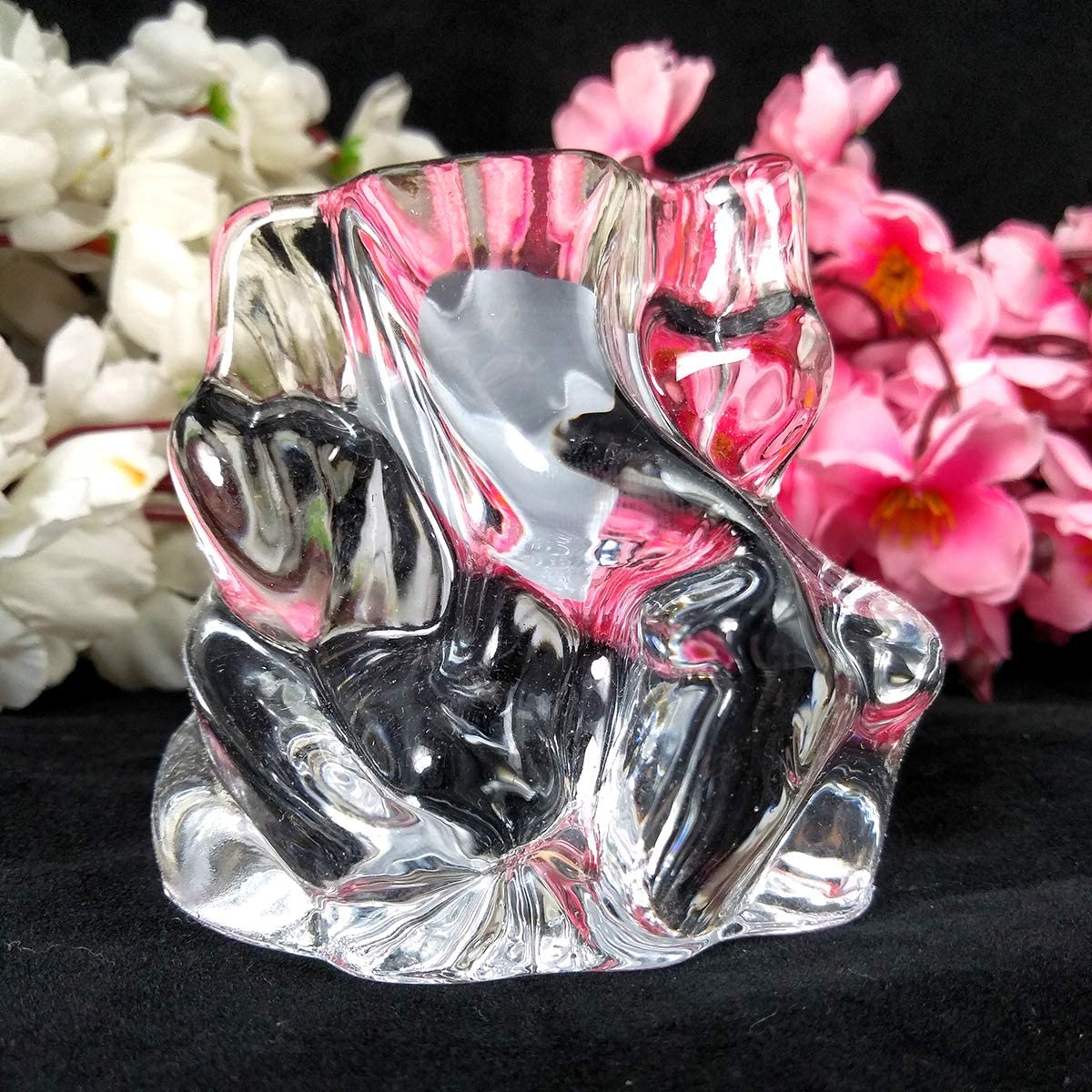1195 Crystal Glass Ganesha Idol for Home, Office and Car Dashboard