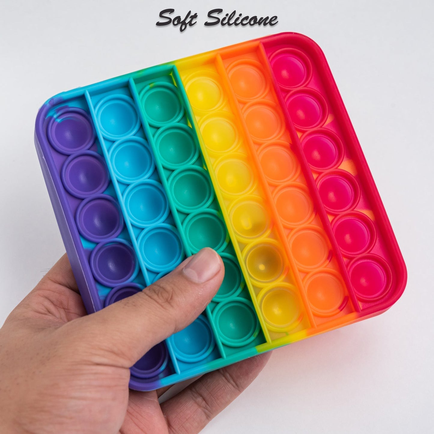 4478 Square Popit Toy Special Needs Silicone Stress Relief Toy For Kids & Adult All Use Toy