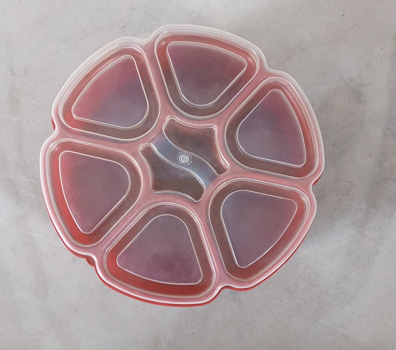 Unique Design Multipurpose Masala / Spice Box Container Spice Box For Kitchen , Masala Container , ( Plastic 7 Section )