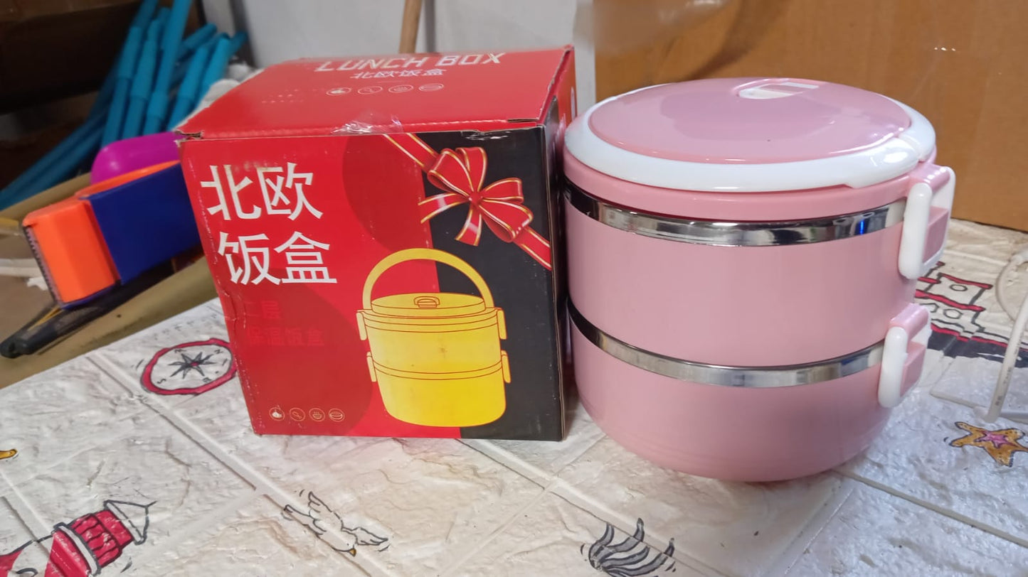 Doraemon 2layer Lunch Box Steel High Quality 2 Layer Tiffin Box For Home , Office & School Use