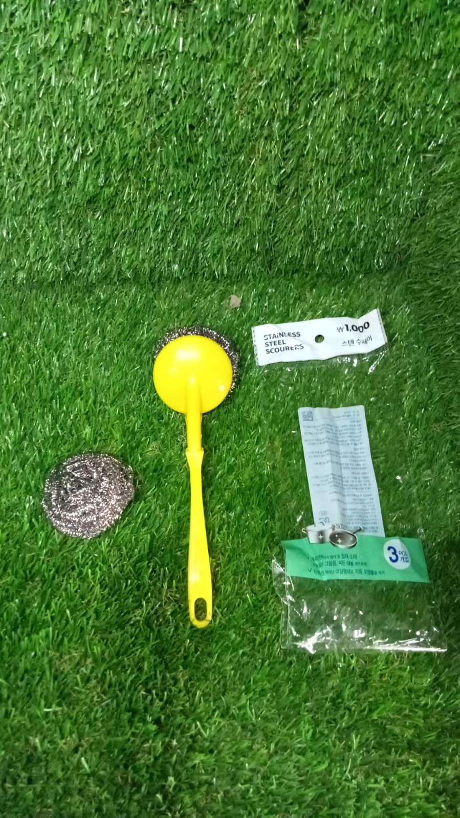 2804 Scrubber with Handle for Kitchen and Utensil Cleaning and Hard Stains,