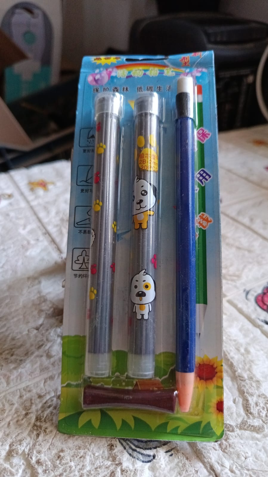 Mechanical Lead Pen Pencil | With 40 Leads | Matt Black ABS Plastic Round Body | Ideal for Writing Drawing Outline Sketching (2mm Lead Pencil)