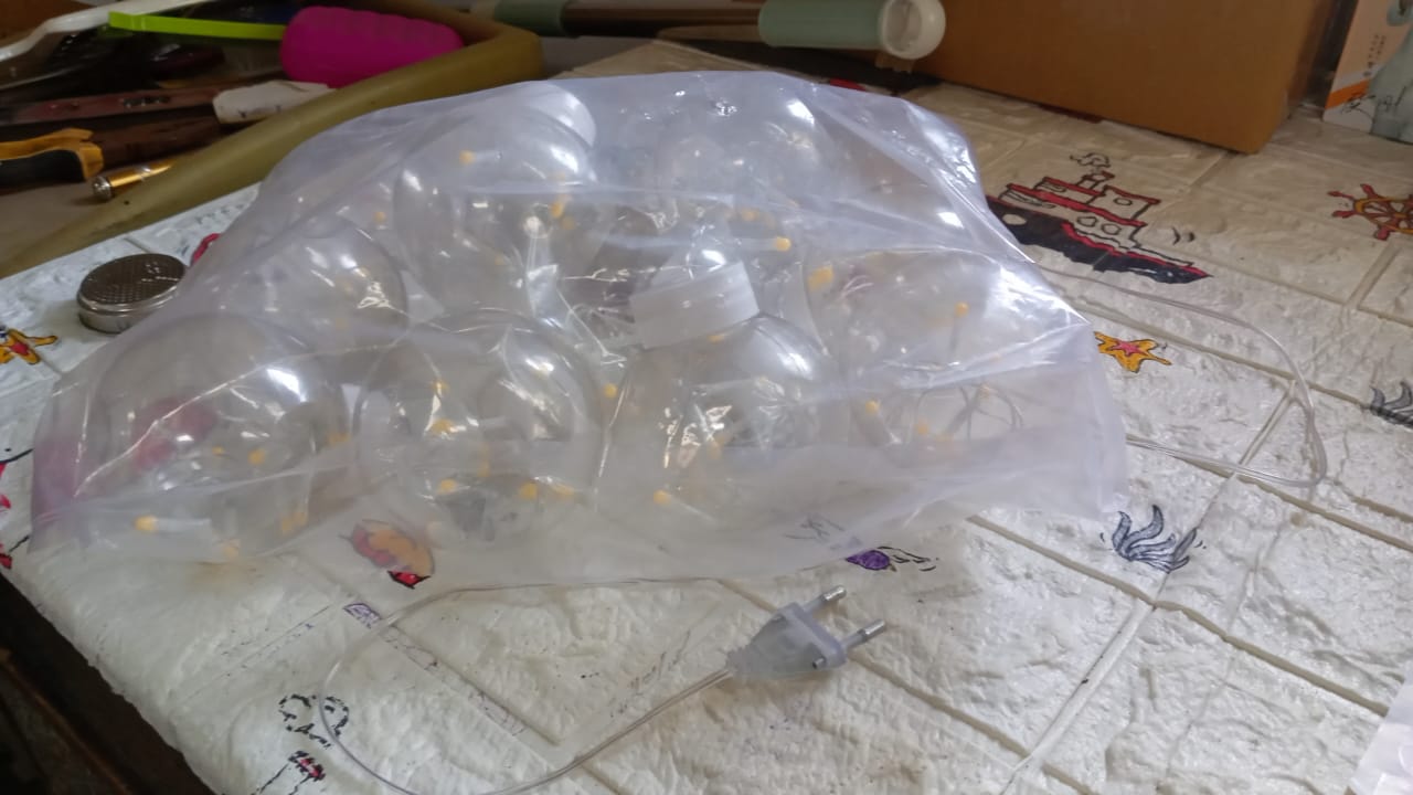 12 Wish Balls Window Curtain String Lights with 8 Flashing Modes Decoration for Home Decoration, Diwali & Wedding LED Christmas Light Indoor and Outdoor Light ,Festival Decoration (Plastic, Warm White)