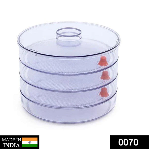 070 Plastic 4 Compartment Sprout Maker, White Sai Krupa Emart