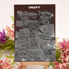 Reusable Rubber Stamp, TPR Stamp DIY Accessories Good Stamping Effect DIY Transparent Stamp Stick Repeatedly for Envelope for Diary for Invitation Letter Photo Album Decoration for Paper Crafts (Mix Design / 1 Set)