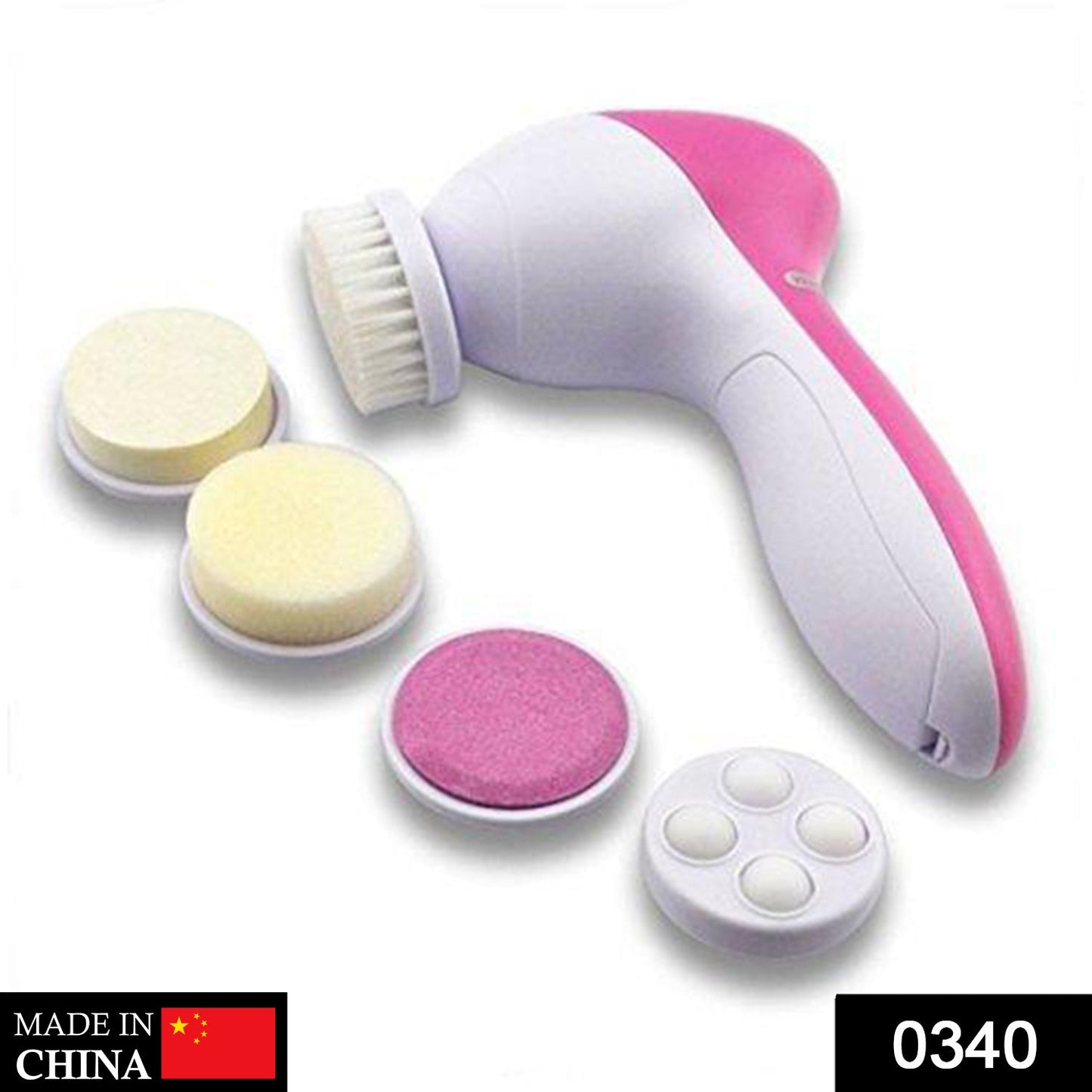 340 -5-in-1 Smoothing Body & Facial Massager (Pink) Sai Krupa Emart