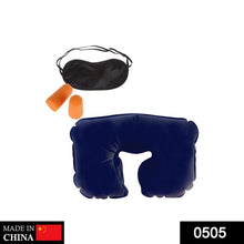 505 -3-in-1 Air Travel Kit with Pillow, Ear Buds & Eye Mask Sai Krupa Emart WITH BZ LOGO