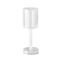 6605 Crystal Table Lamp , Touch Control Atmosphere Nightstand Lamp With USB Charging Line 