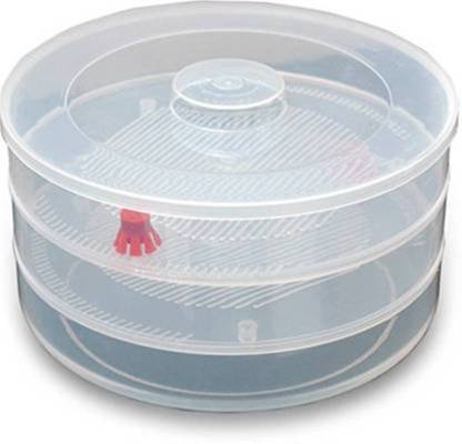 093 Plastic 3 Compartment Sprout Maker, White Sai Krupa Emart