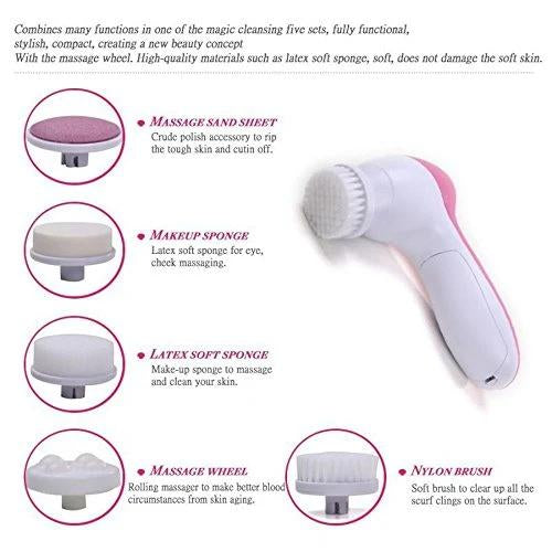 340 -5-in-1 Smoothing Body & Facial Massager (Pink) Sai Krupa Emart