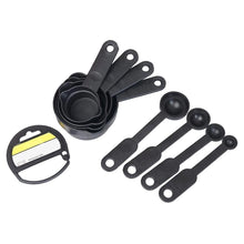 106 Plastic Measuring Cups and Spoons (8 Pcs, Black) Sai Krupa Emart