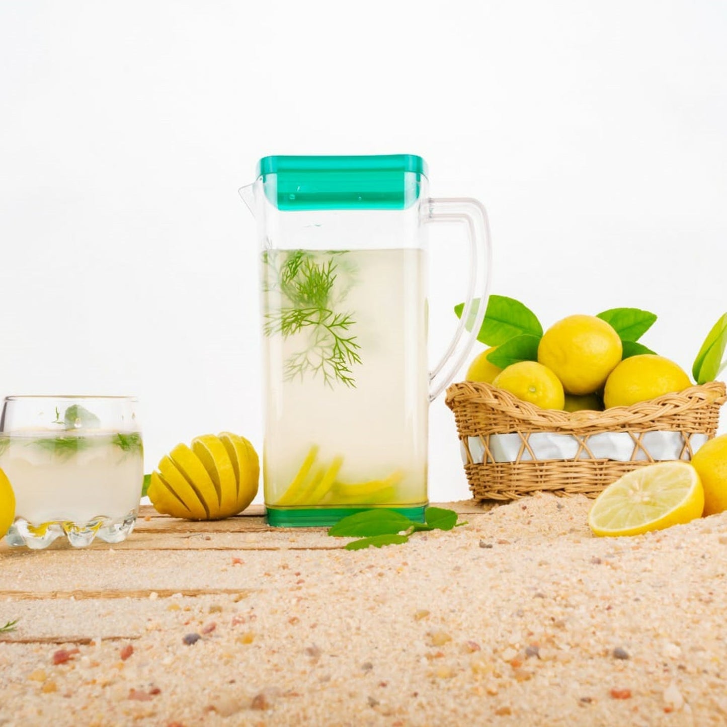 2408A Resistant Glass Jug for Juice, Milk, Cold or Hot Beverages 