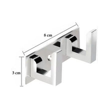 472_2 Pin Cloth Hanger Bathroom Wall Door Hooks For Hanging keys,Clothes Holder Hook Rail (Pack of 3) 