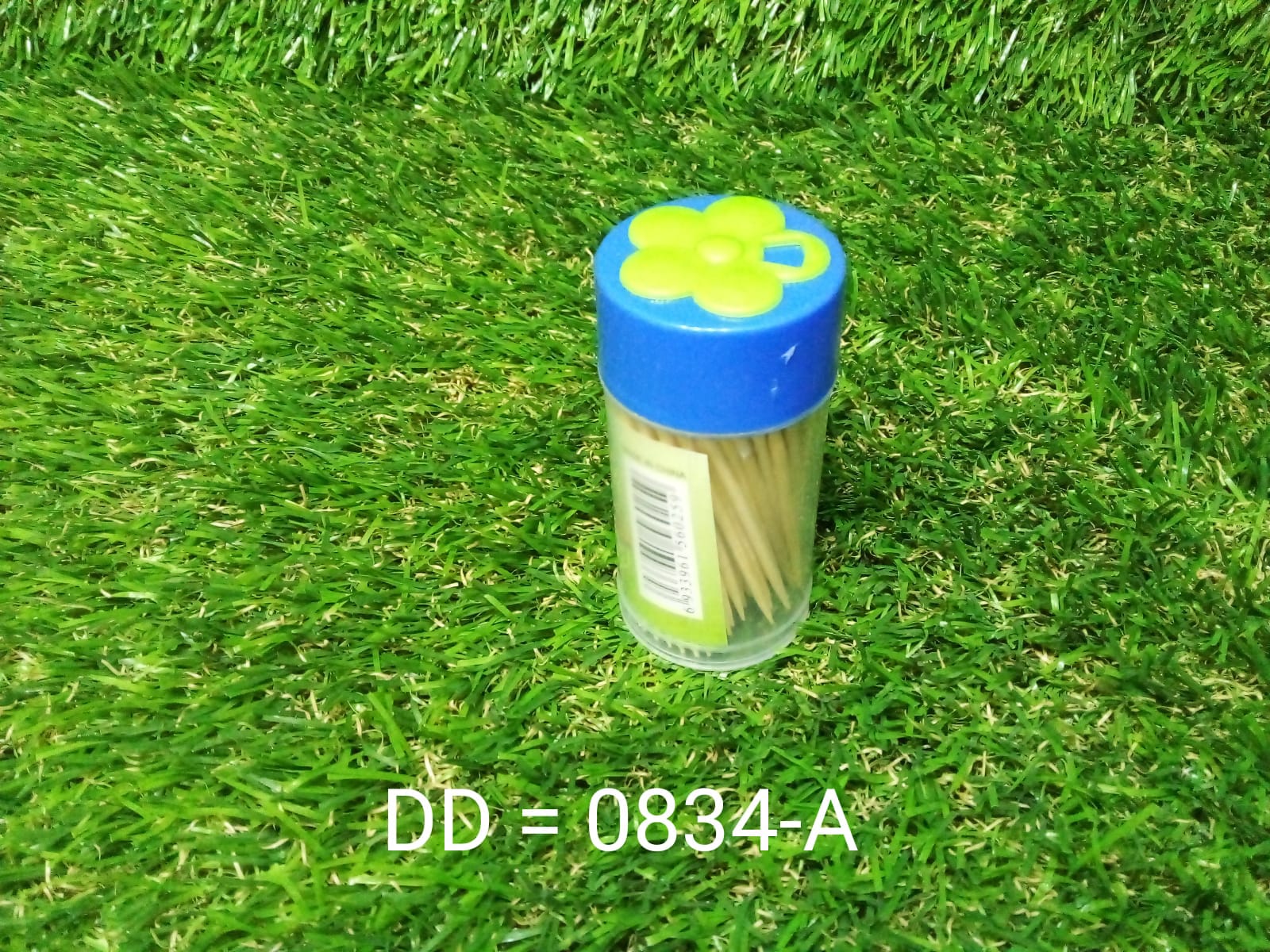 0834A Wood Double Sided Toothpicks with Clear Plastic Storage Box 