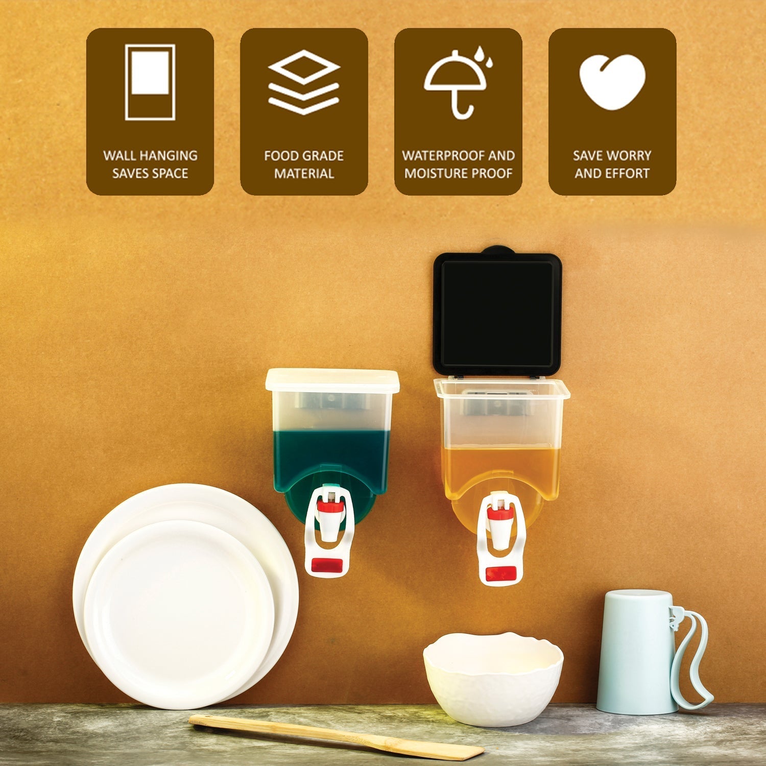 2563A Wall Mounted Oil Dispenser Bottle (1100ml Approx) 