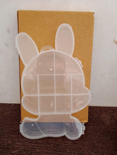 Transparent Cartoon Bear Clear Plastic Storage Box Jewelry Organizer Holder Cabinets For Small objects (1 Pc Mix Color)