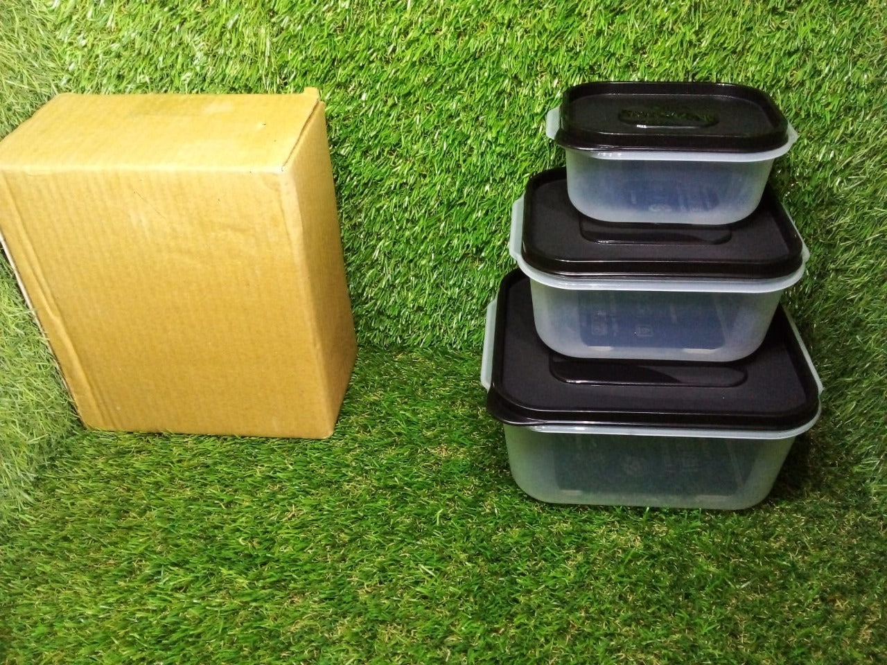 2748 3 Pc Square Container used by various types of peoples for storing their types of stuffs and all purposes. 