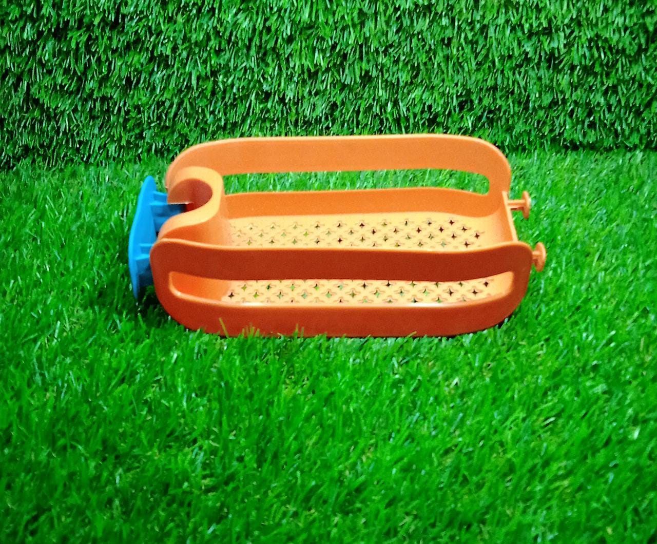 Plastic Faucet Drain Basket Shelf - Drain Basket for Sink, Multipurpose Drain Basket Sink-Strainer Hangs on Faucet for All Sinks.